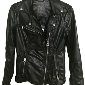 GUESS Black Long-sleeve Motorcycle Jacket - Sz XS